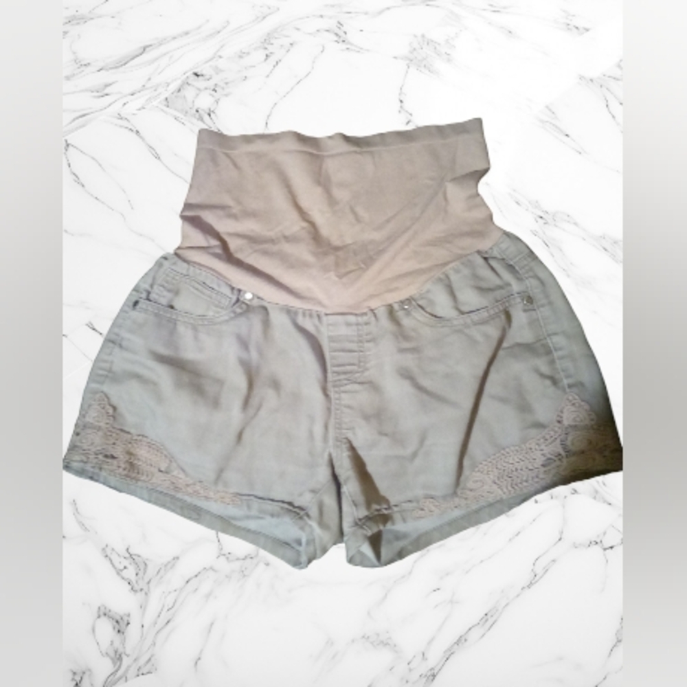 "Bella Vita" Women's Over Belly Maternity Shorts
